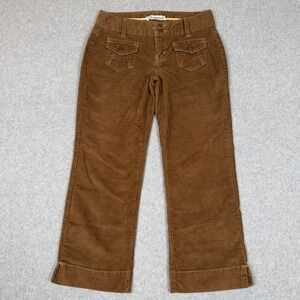 Vintage Aeropostale Brown Corduroy Cropped Pants Women's Juniors Size 1/2 Y2K